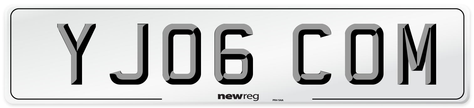 YJ06 COM Number Plate from New Reg
